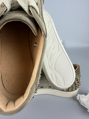 Christian Louboutin Louis Junior Spikes Sneaker Beige | 43.5