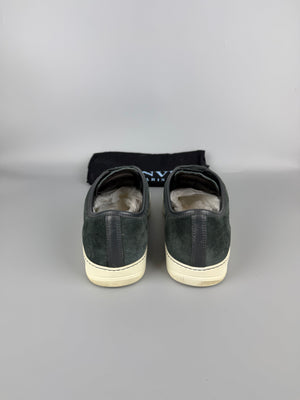 Lanvin Dbb1 Patent Cap Toe Sneaker Elephant Grey | 45