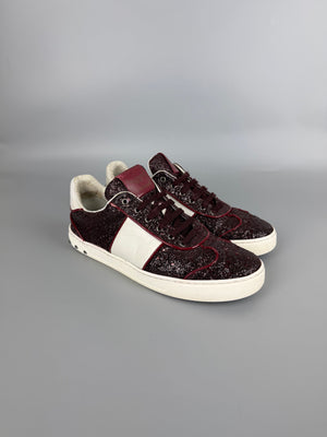 Valentino Flycrew Sneaker Burgundy Glitter | 40