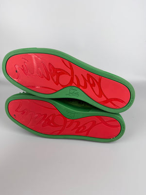 Christian Louboutin Louis Junior Spikes Sneaker Green | 41.5