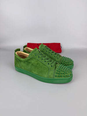 Christian Louboutin Louis Junior Spikes Sneaker Green | 41.5