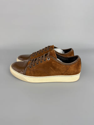 Lanvin Dbb1 Patent Cap Toe Sneaker Brown | 42