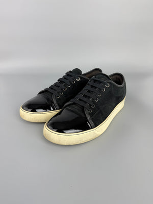 Lanvin Dbb1 Patent Cap Toe Sneaker Black | 42