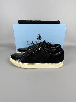 Lanvin Dbb1 Patent Cap Toe Sneaker Black | 44
