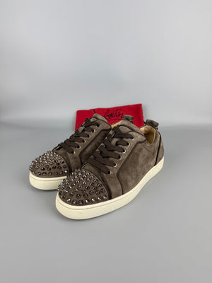 Christian Louboutin Louis Junior Spikes Sneaker Brown | 39.5
