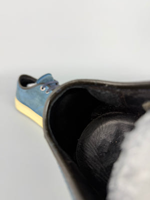 Lanvin Dbb1 Patent Cap Toe Sneaker Blue | 40