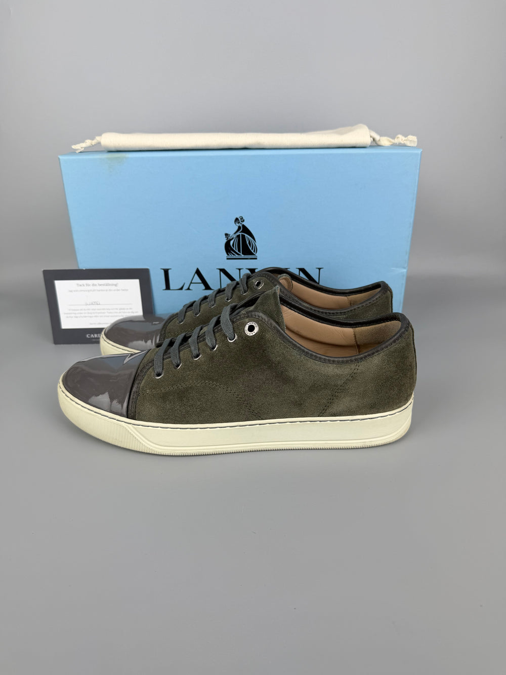 Lanvin Dbb1 Patent Cap Toe Sneaker Green | 44