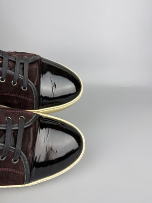 Lanvin Dbb1 Patent Cap Toe Sneaker Burgundy | 47