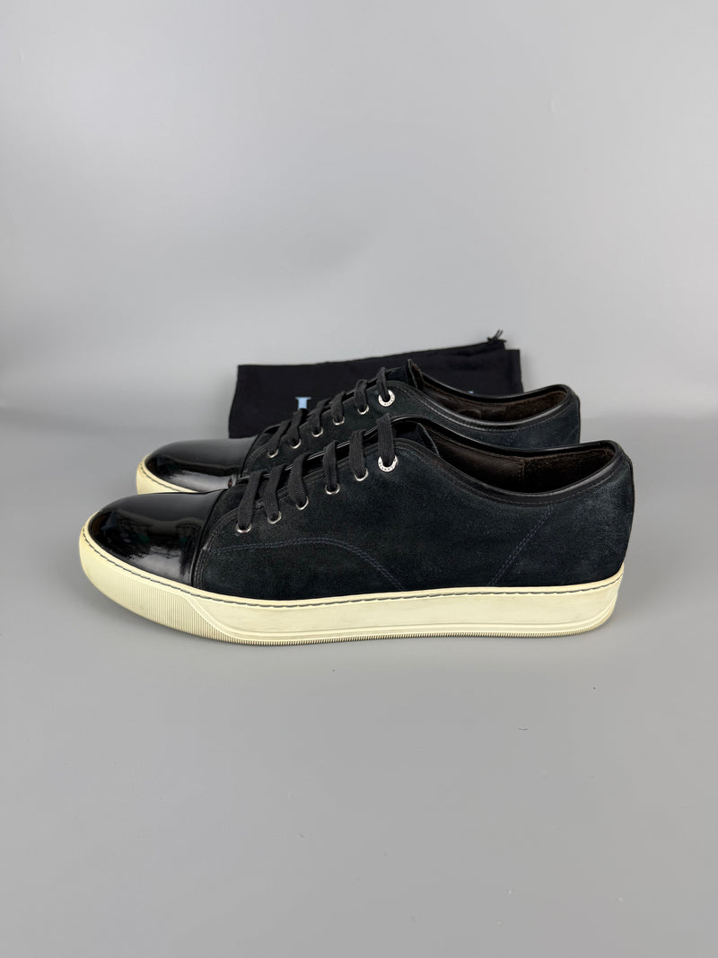 Lanvin Dbb1 Patent Cap Toe Sneaker Black | 47