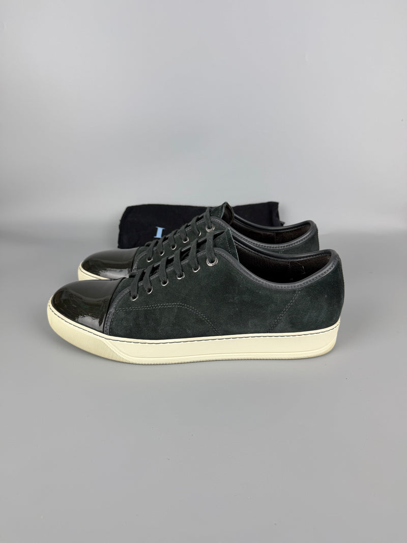 Lanvin Dbb1 Patent Cap Toe Sneaker Elephant Grey | 45