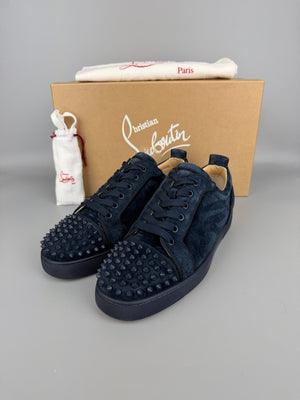 Christian Louboutin Louis Junior Spikes Sneaker Navy | 42.5