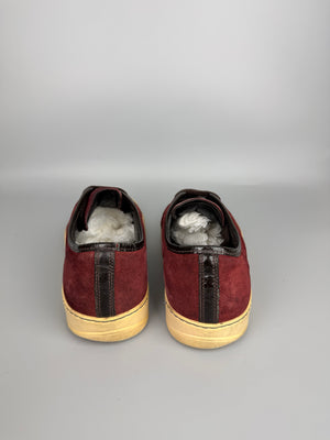 Lanvin Dbb1 Patent Cap Toe Sneaker Burgundy | 45
