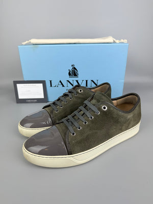 Lanvin Dbb1 Patent Cap Toe Sneaker Green | 44
