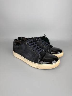 Lanvin Dbb1 Patent Cap Toe Sneaker Navy | 43