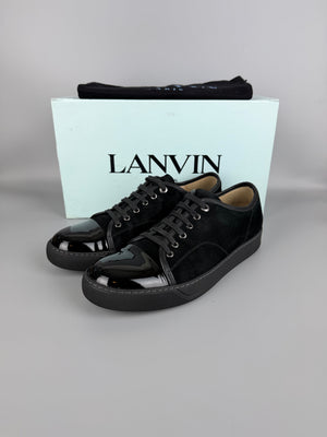 Lanvin Dbb1 Patent Cap Toe Sneaker Black | 43
