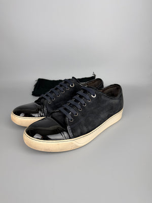 Lanvin Dbb1 Patent Cap Toe Sneaker Navy | 43