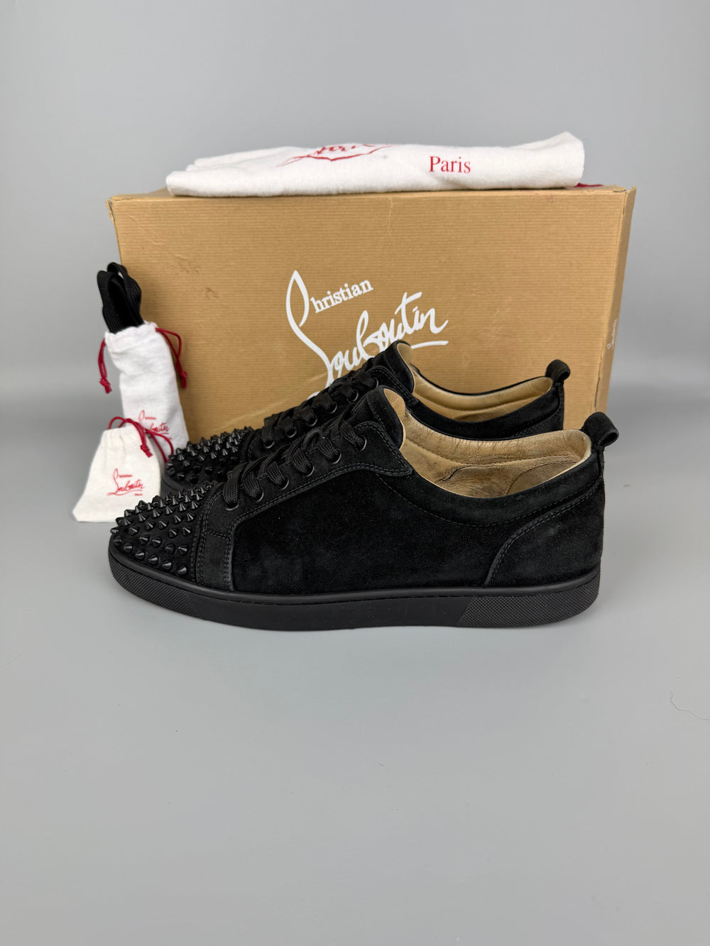 Christian Louboutin Louis Junior Spikes Sneaker Black | 44