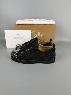 Christian Louboutin Louis Junior Spikes Sneaker Glitter Black | 40