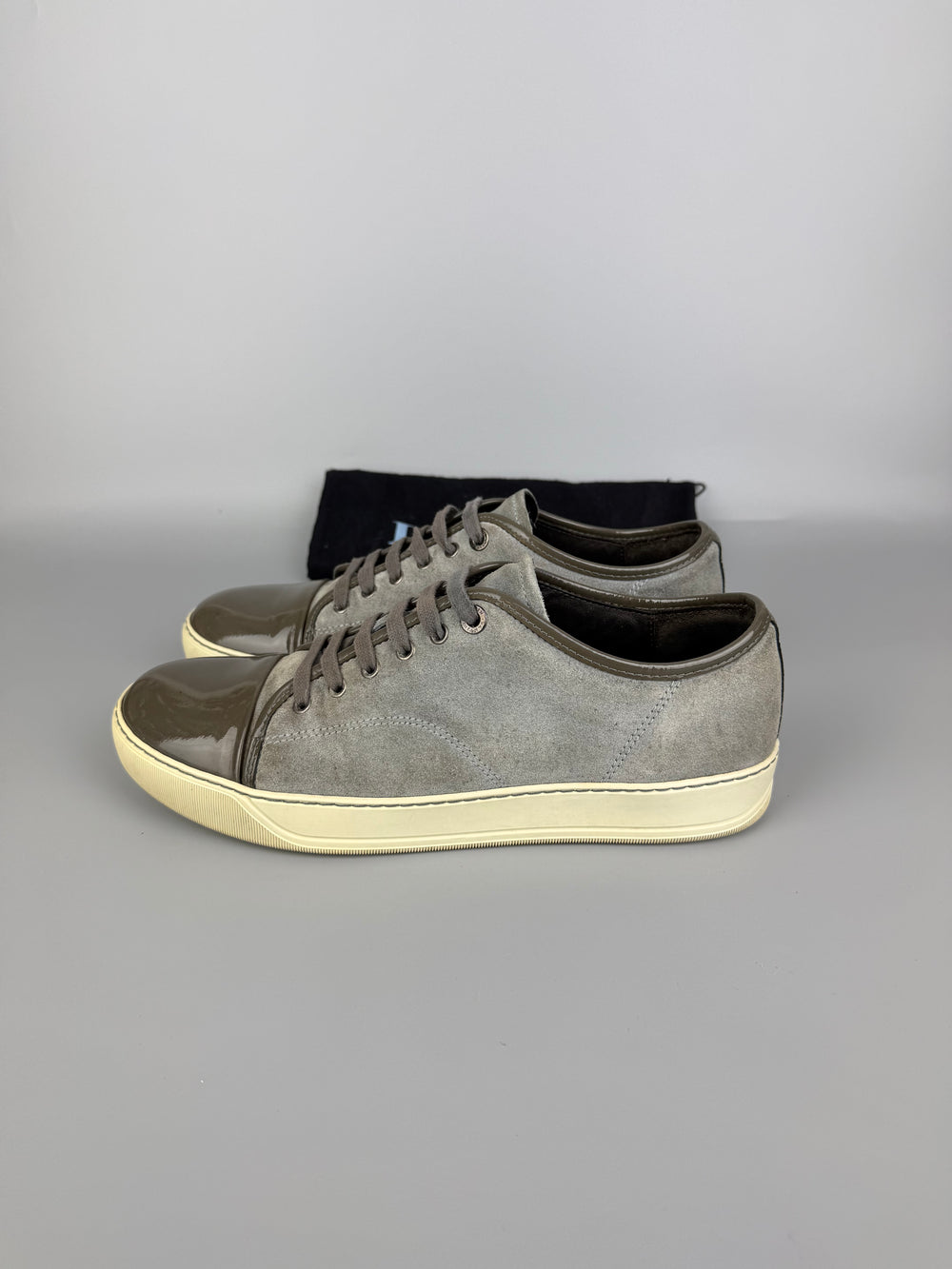 Lanvin Dbb1 Patent Cap Toe Sneaker Blue | 43