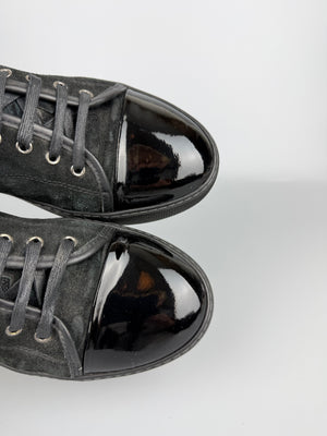 Lanvin Dbb1 Patent Cap Toe Sneaker Black | 43