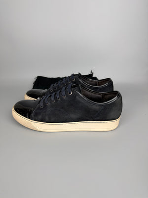 Lanvin Dbb1 Patent Cap Toe Sneaker Navy | 43