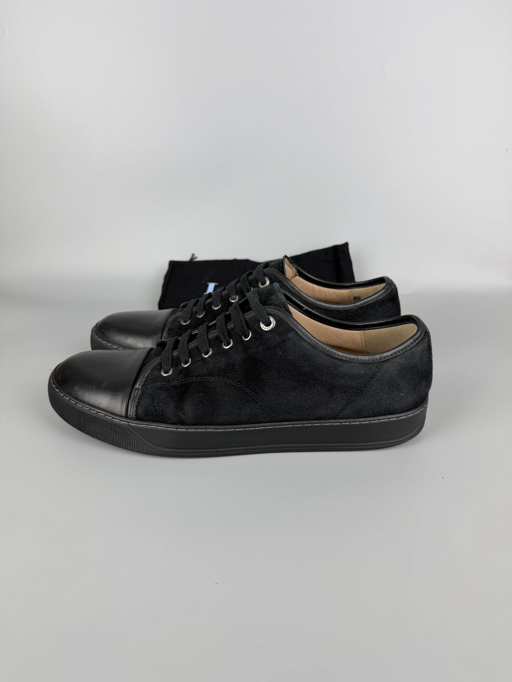 Lanvin Dbb1 Nappa Cap Toe Sneaker Black | 46