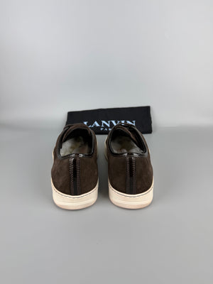 Lanvin Dbb1 Patent Cap Toe Sneaker Brown | 44