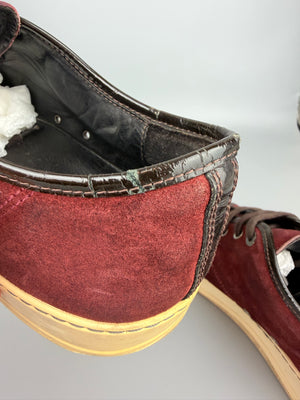 Lanvin Dbb1 Patent Cap Toe Sneaker Burgundy | 45