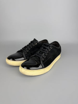 Lanvin Dbb1 Patent Cap Toe Sneaker Black | 42