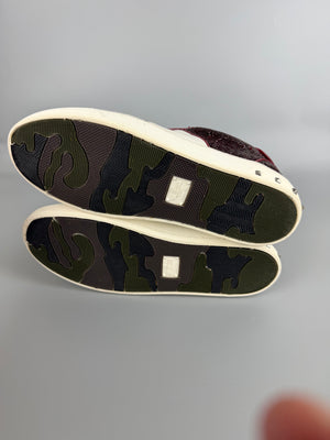 Valentino Flycrew Sneaker Burgundy Glitter | 40