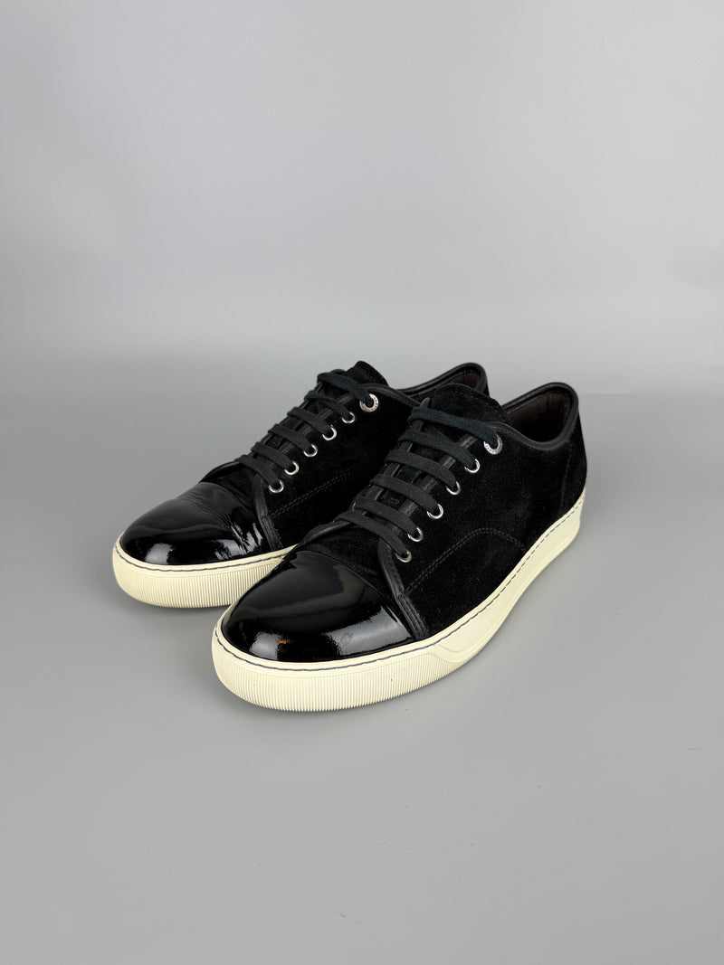 Lanvin Dbb1 Patent Cap Toe Sneaker Black | 41