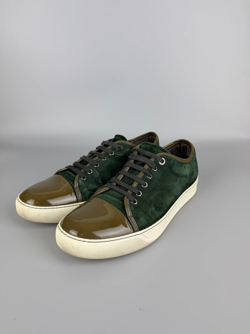 Lanvin Dbb1 Patent Cap Toe Sneaker Green | 44