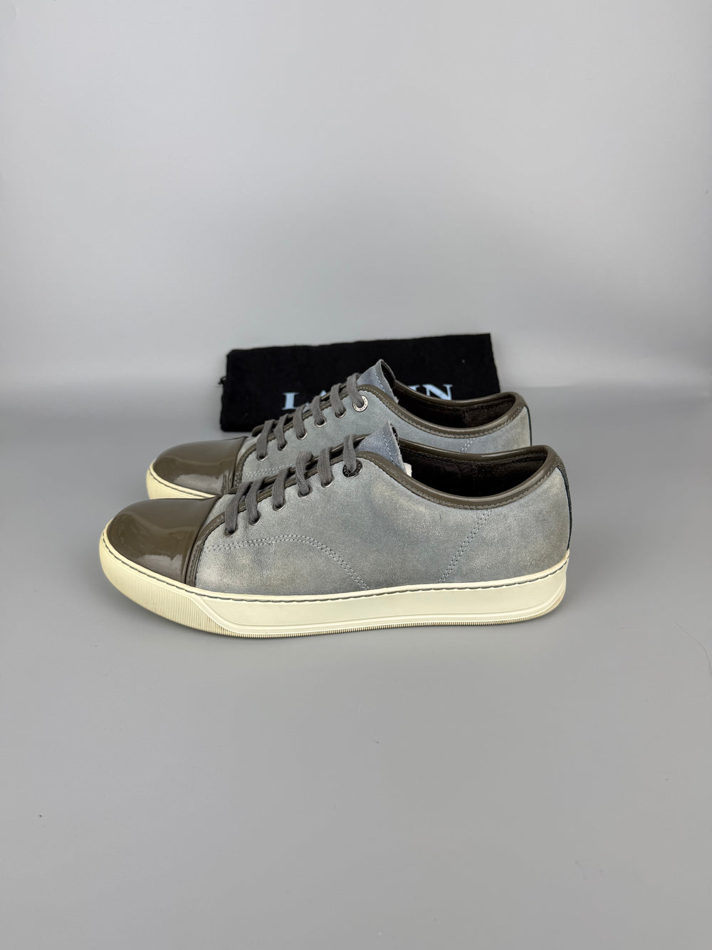 Lanvin Dbb1 Patent Cap Toe Sneaker Blue | 41