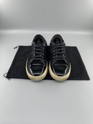 Lanvin Dbb1 Patent Cap Toe Sneaker Black | UK8