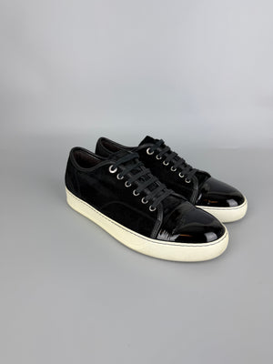 Lanvin Dbb1 Patent Cap Toe Sneaker Black | 41