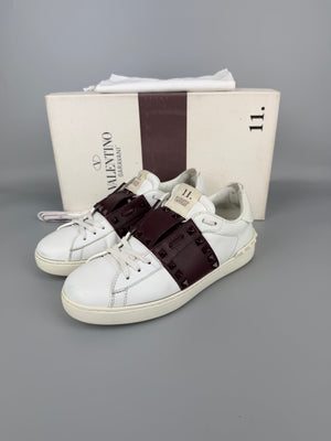 Valentino Open Rockstud Untitled Sneaker Burgundy | 40