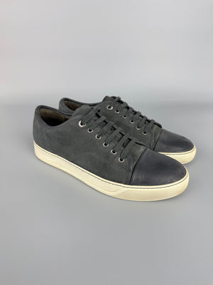 Lanvin Dbb1 Nappa Cap Toe Sneaker Elephant Grey | 42