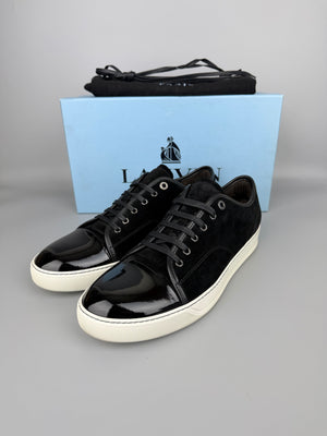 Lanvin Dbb1 Patent Cap Toe Sneaker Black | 46