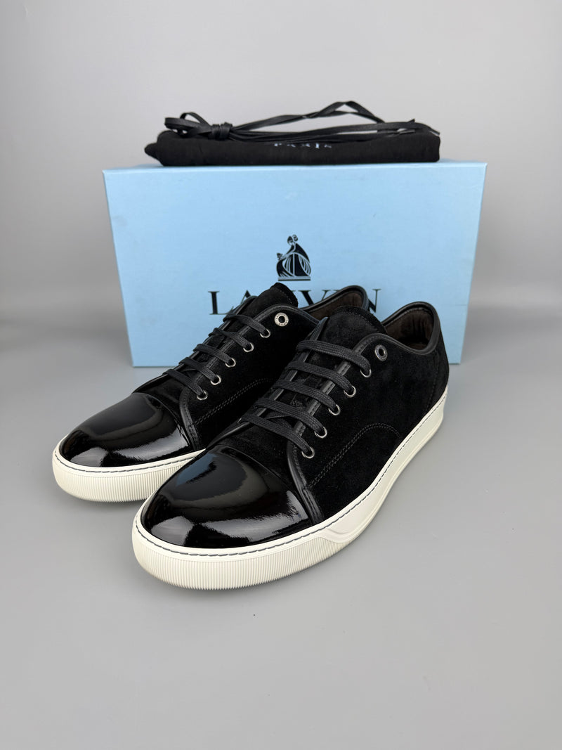 Lanvin Dbb1 Patent Cap Toe Sneaker Black | 46