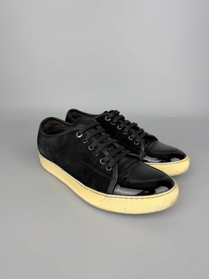 Lanvin Dbb1 Patent Cap Toe Sneaker Black | 42