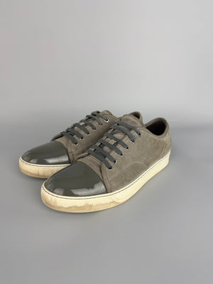Lanvin Dbb1 Patent Cap Toe Sneaker Grey | 45