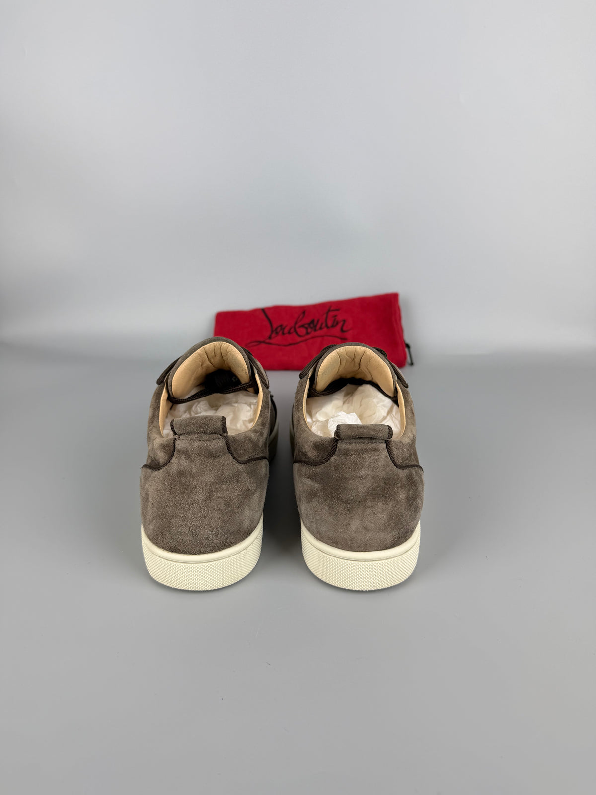Christian Louboutin Louis Junior Spikes Sneaker Brown | 39.5