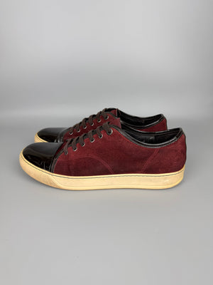 Lanvin Dbb1 Patent Cap Toe Sneaker Burgundy | 45