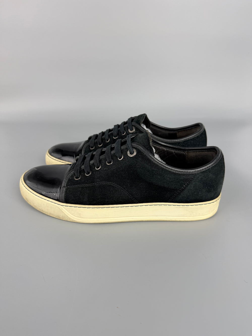 Lanvin Dbb1 Patent Cap Toe Sneaker Black | 42