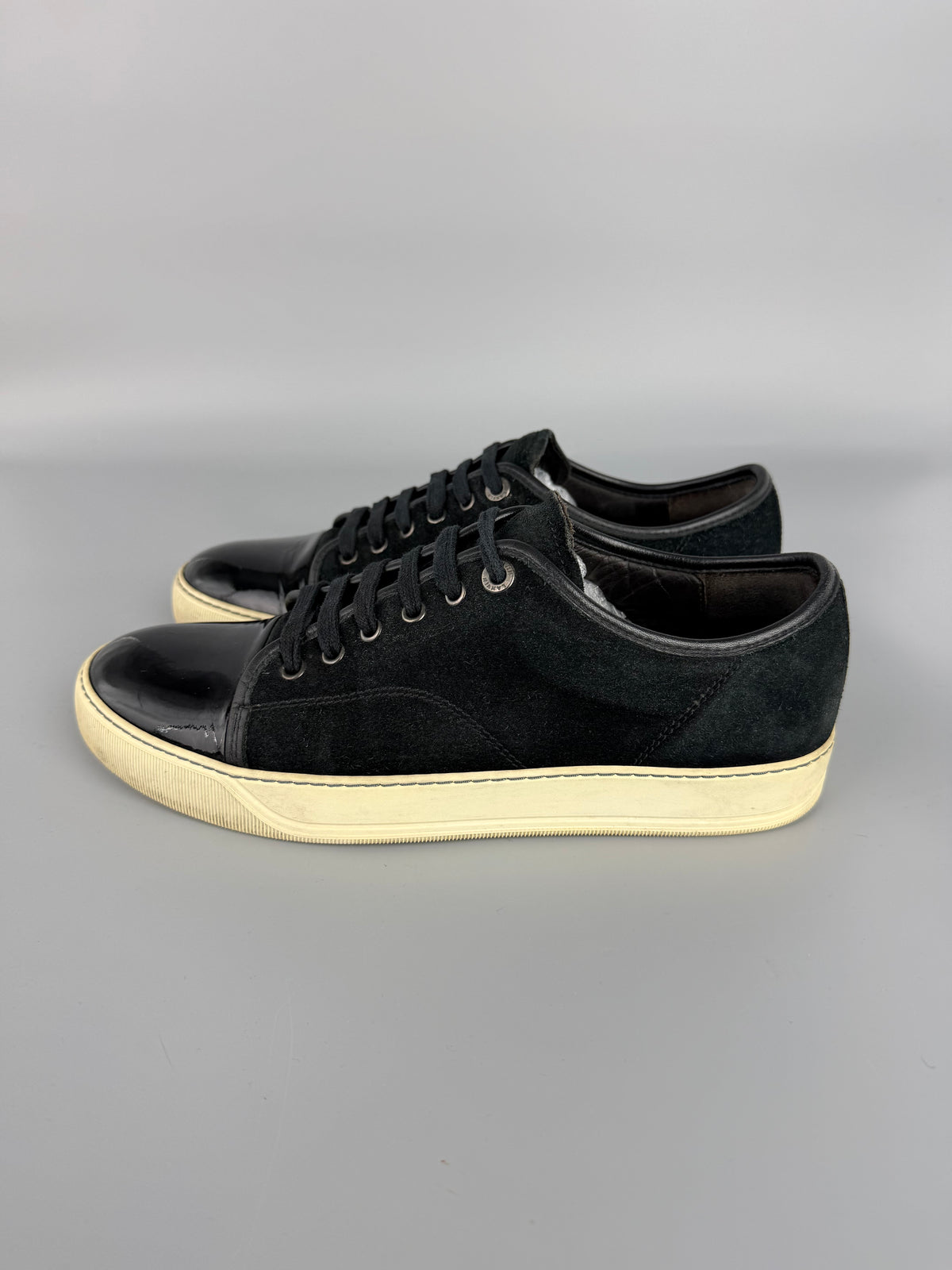 Lanvin Dbb1 Patent Cap Toe Sneaker Black | 42