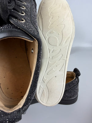 Christian Louboutin Louis Junior Spikes Sneaker Glitter Black | 40