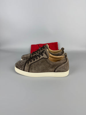 Christian Louboutin Louis Junior Spikes Sneaker Brown | 39.5