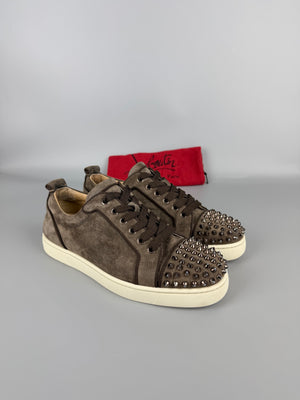 Christian Louboutin Louis Junior Spikes Sneaker Brown | 39.5