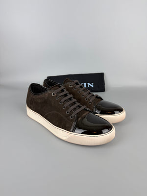 Lanvin Dbb1 Patent Cap Toe Sneaker Brown | 44