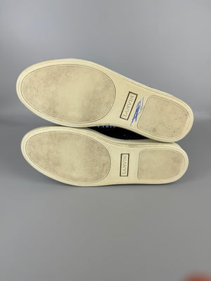 Lanvin Dbb1 Patent Cap Toe Sneaker Elephant Grey | 45